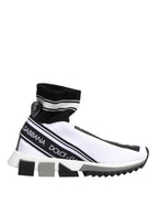 Dolce & Gabbana – White & Black Sorrento Sock Sneakers