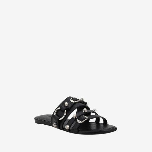 Balenciaga – Studded Leather Flat Sandals