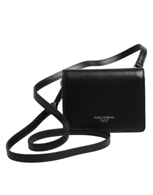 Dolce & Gabbana – Black Leather Bifold Card Holder