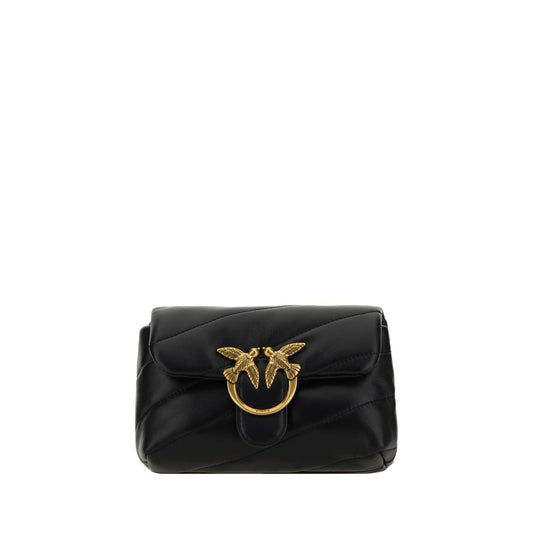 Pinko – Black Love Baby Leather Shoulder Bag