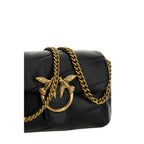 Pinko – Black Love Baby Leather Shoulder Bag