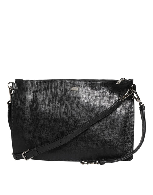 Dolce & Gabbana – Black Palmellato Leather Shoulder Bag