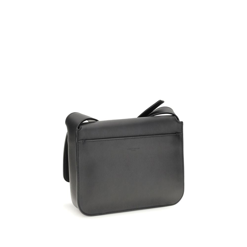 Saint Laurent – Black Small Suede Messenger Shoulder Bag