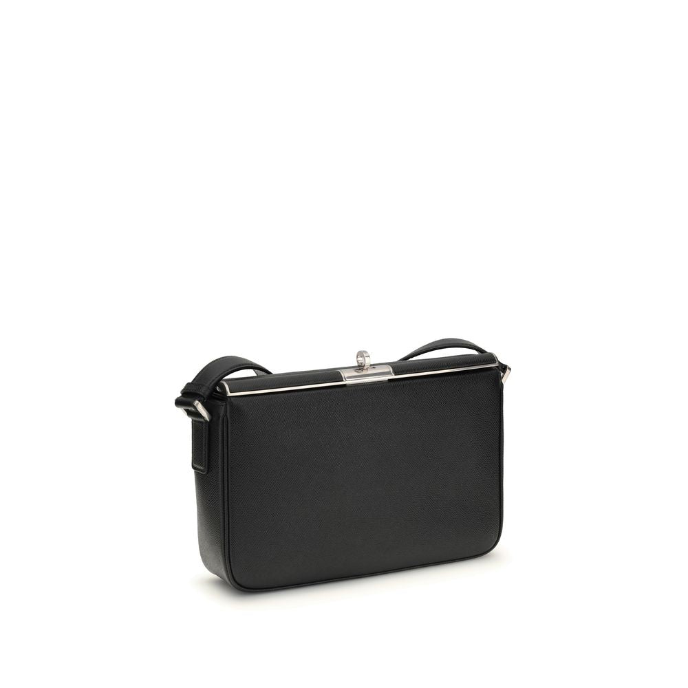 Dolce & Gabbana – Black Marlene Calf Leather Shoulder Bag