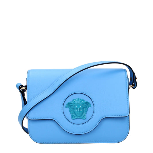 Versace – Light Blue Leather Crossbody Bag