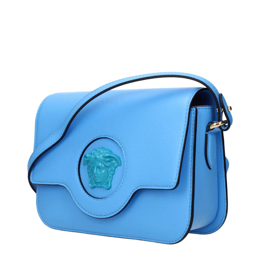 Versace – Light Blue Leather Crossbody Bag