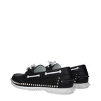 Christian Louboutin – Black Leather Slip-On Loafers