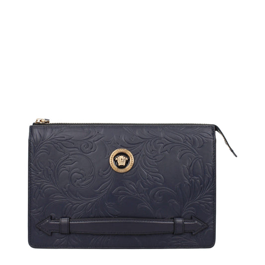 Versace – Blue Leather Clutch Bag