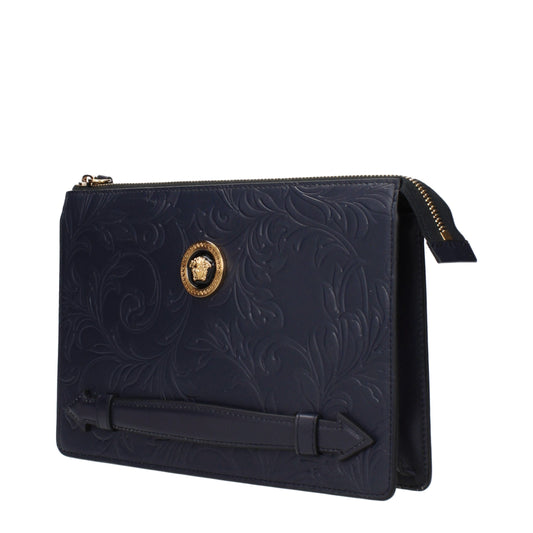 Versace – Blue Leather Clutch Bag
