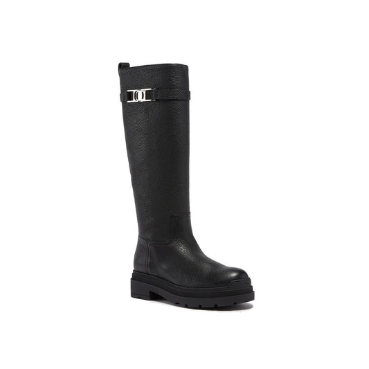 Salvatore Ferragamo – Black Leather Knee Boots