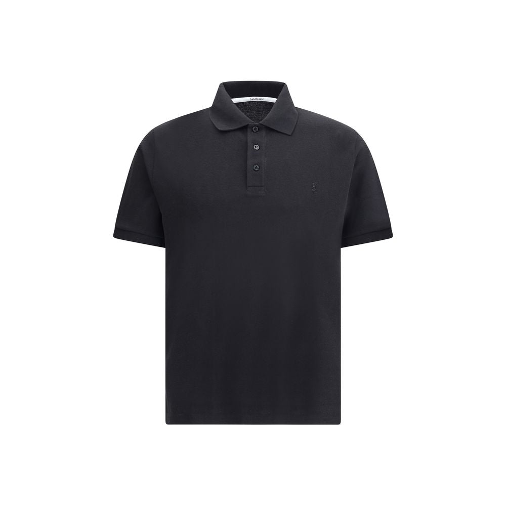 Saint Laurent - Black Cotton Polo Shirt