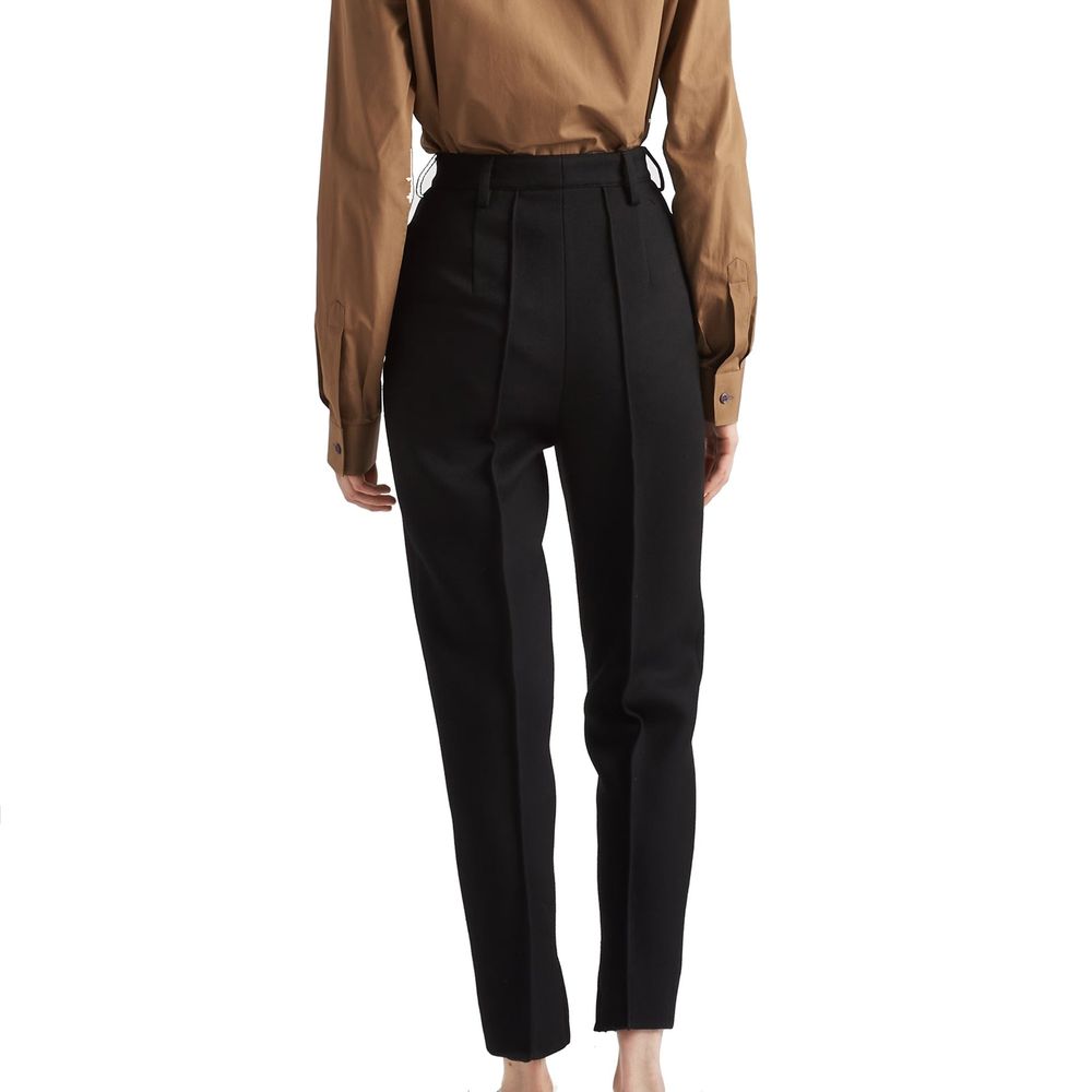 Prada - Black Virgin Wool Dress Pants