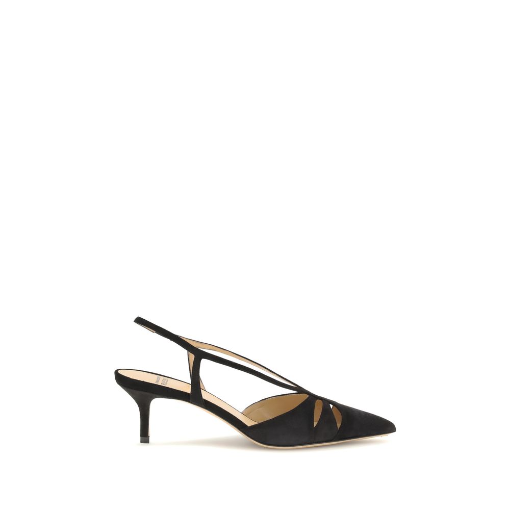 Francesco Russo – Suede Décolleté Slingback Pumps