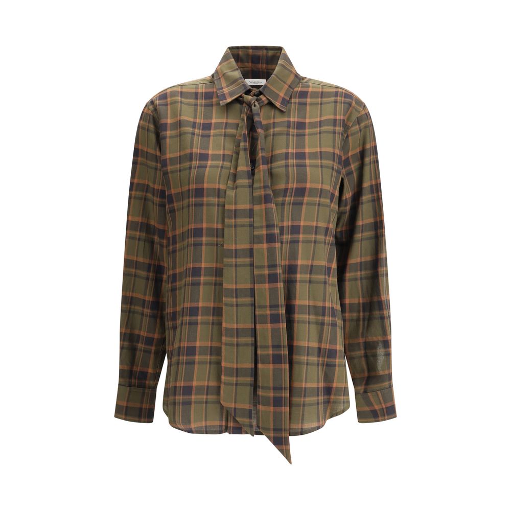 Saint Laurent - Green Cotton Pattern Shirt