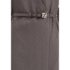 Fendi - Brown Silk Casual Dress