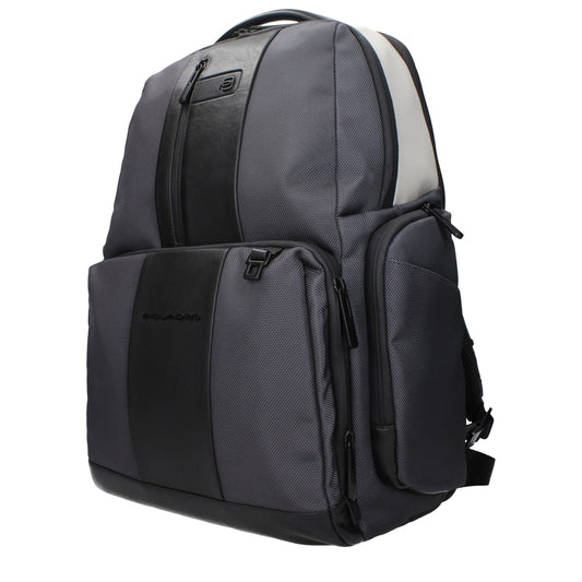 Piquadro – Gray Recycled Nylon Backpack