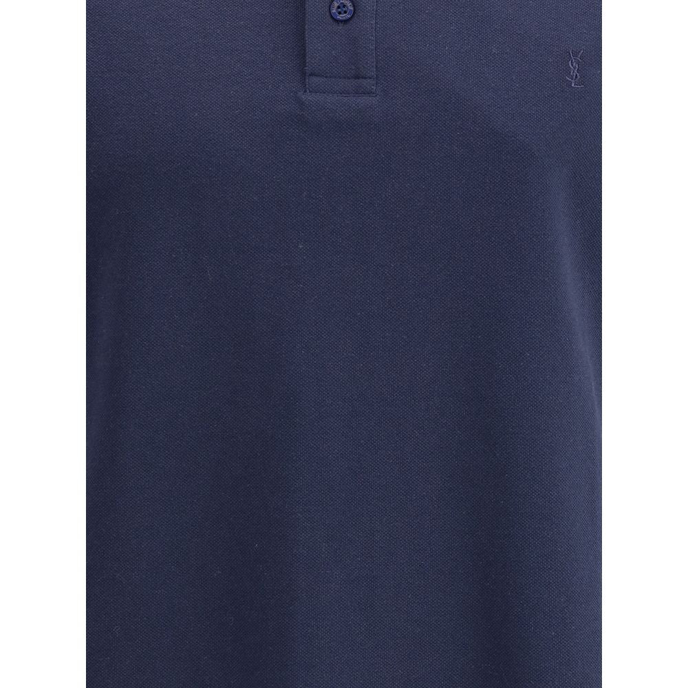 Saint Laurent - Blue Cotton Polo Shirt