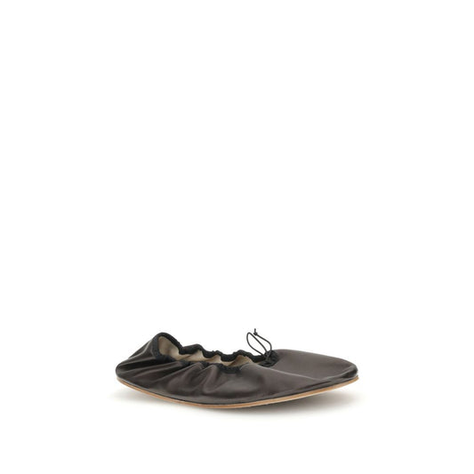 The Row – Rounded Leather Ballerinas