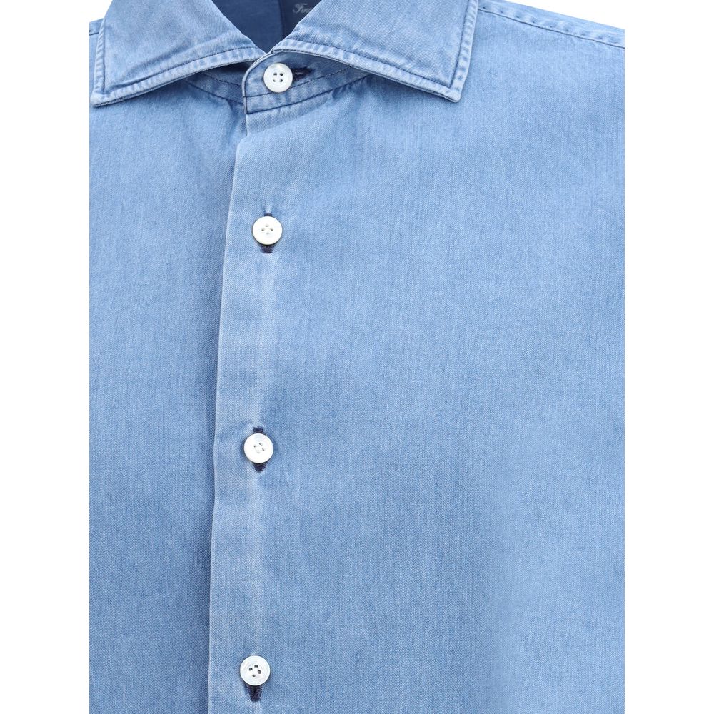 Finamore - Blue Denim Shirt