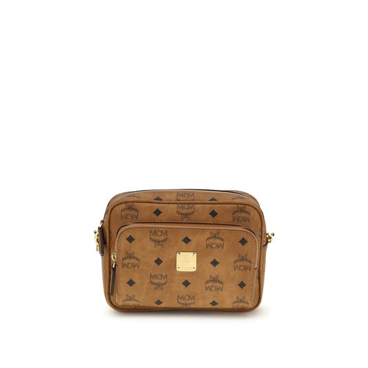 MCM – Brown Aren Shoulder Bag with Visetos Print