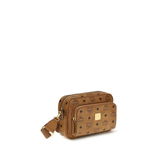 MCM – Brown Aren Shoulder Bag with Visetos Print