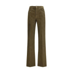 Saint Laurent - Green Cotton Casual Pants