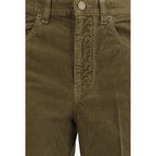 Saint Laurent - Green Cotton Casual Pants