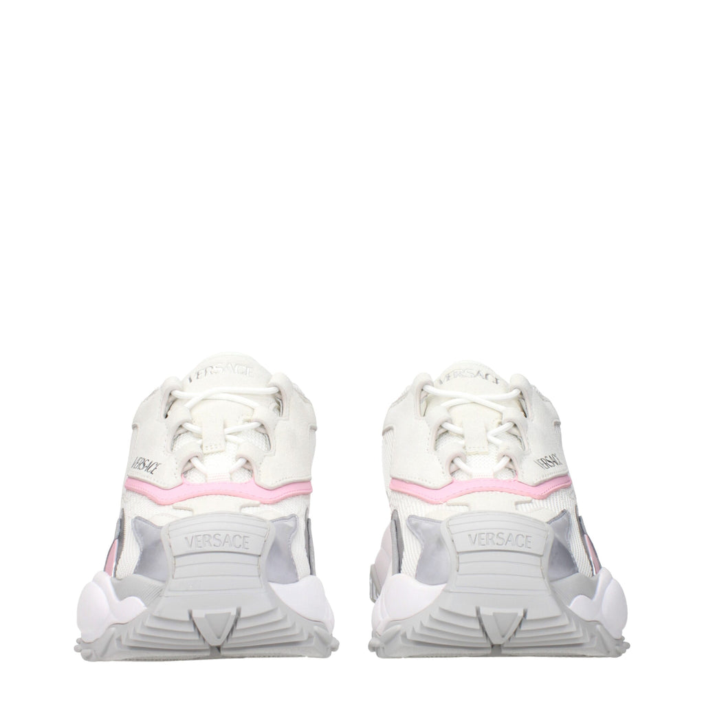 Versace – White Fabric Chunky Sneakers