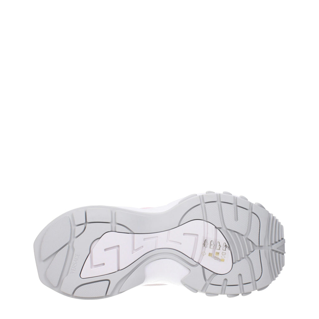 Versace – White Fabric Chunky Sneakers