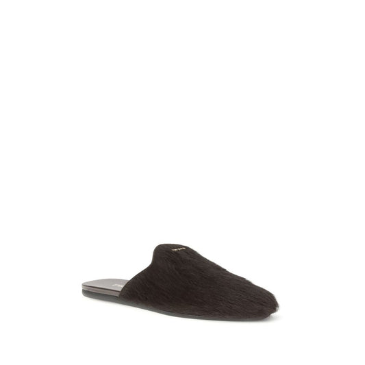 Prada – Leather Mules with Logo