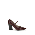 PINKO - Bordeaux Calf Leather Bos Taurus High Heel Pumps