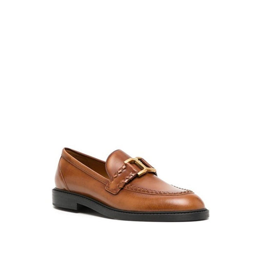 Chloé – Brown Marcie Leather Loafers