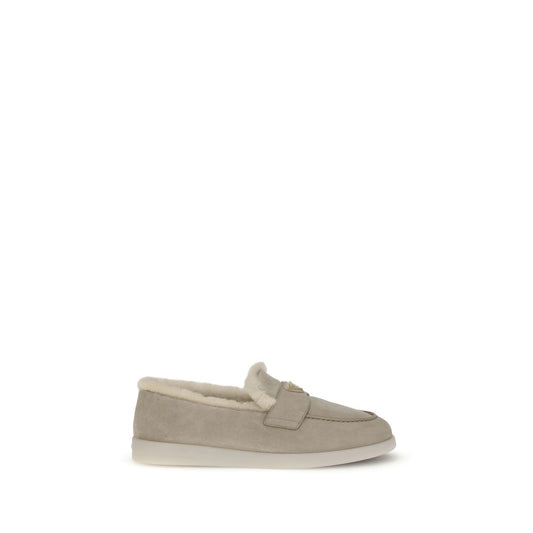 Prada – Beige Suede Loafers