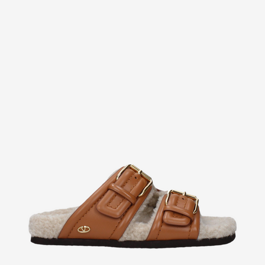 Valentino Garavani – Brown Leather Slippers