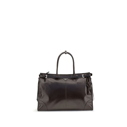Prada – Black Leather Duffle Bag