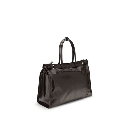 Prada – Black Leather Duffle Bag