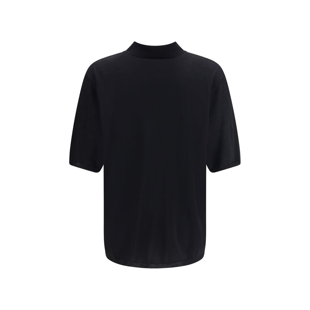 Saint Laurent - Black Wool Polo Shirt