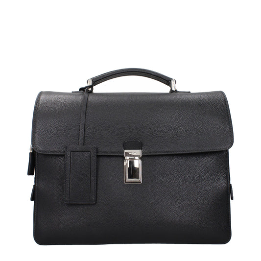 Prada – Black Leather Business Bag