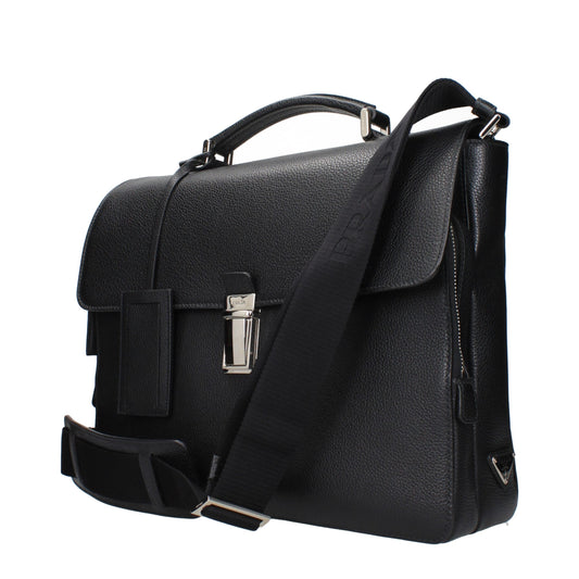 Prada – Black Leather Business Bag