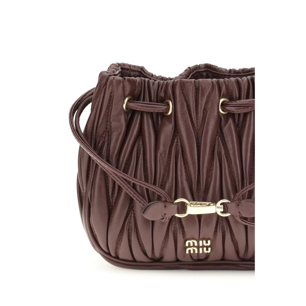 Miu Miu – Brown Matelassé Nappa Leather Pouch