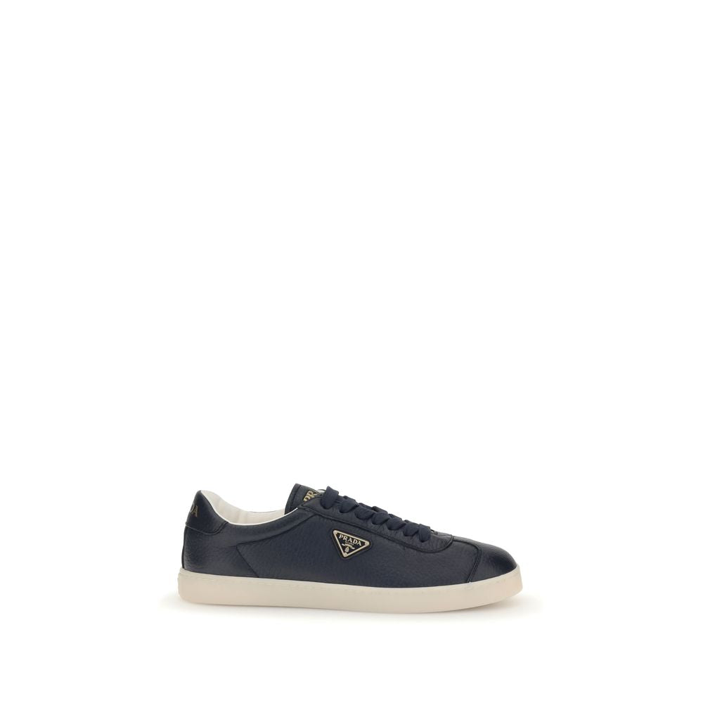 Prada – Navy Blue Leather Sneakers