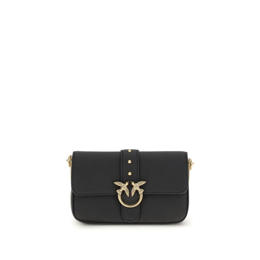 PINKO – Black Love One Bag with Studded Buckle