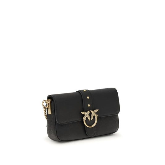 PINKO – Black Love One Bag with Studded Buckle