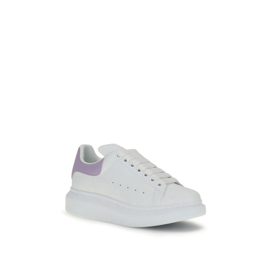 Alexander McQueen – White Oversize Sneakers with Purple Heel