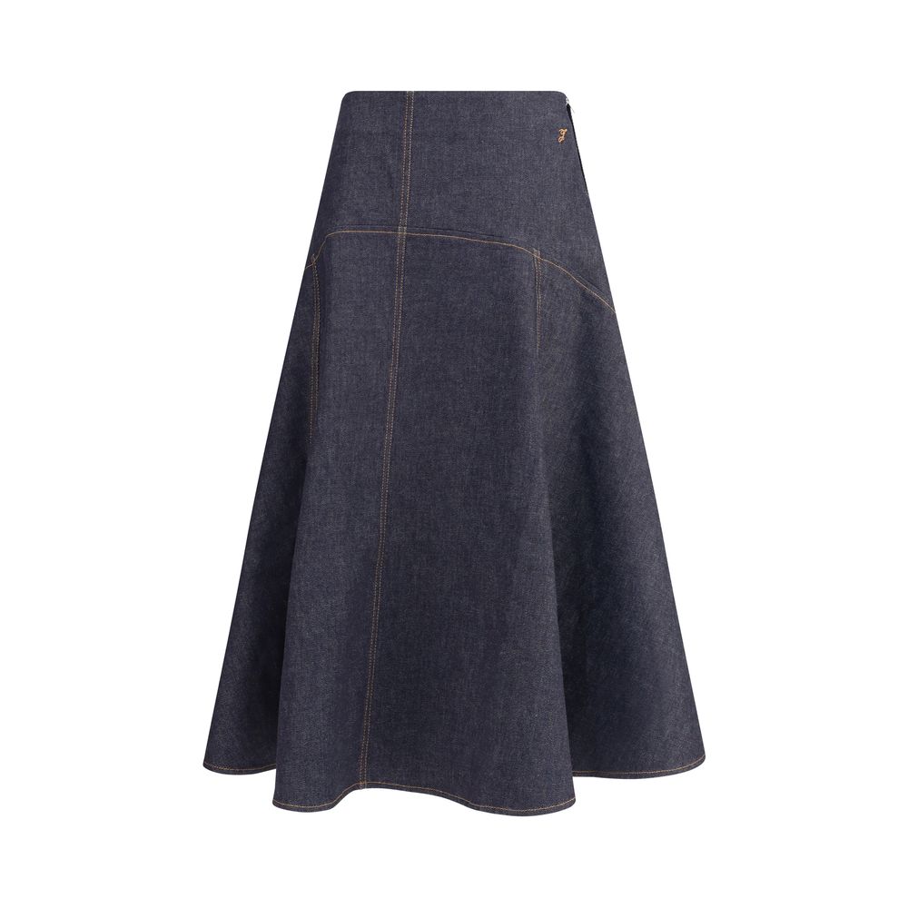 Jacquemus - Blue Cotton Midi Skirt