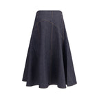 Jacquemus - Blue Cotton Midi Skirt