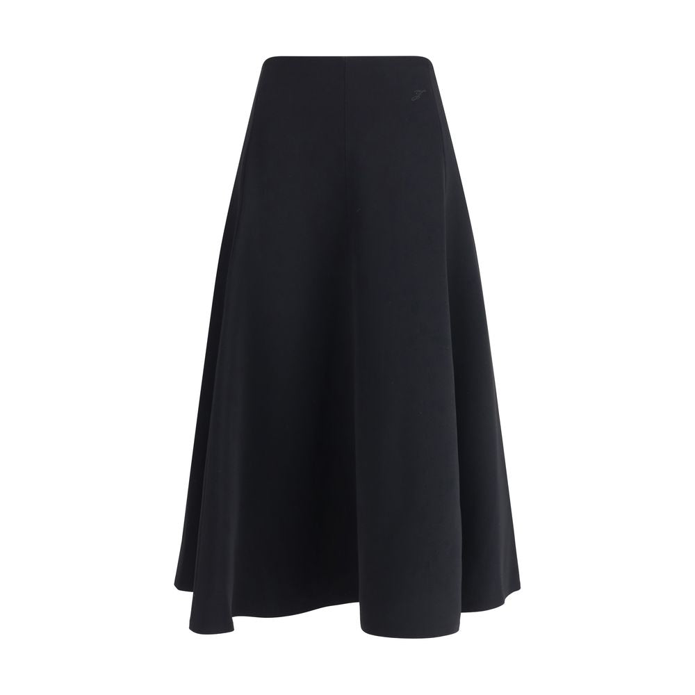 Jacquemus - Black Cotton Midi Skirt