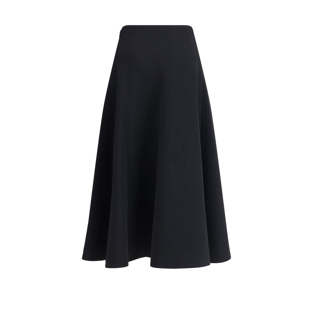 Jacquemus - Black Cotton Midi Skirt