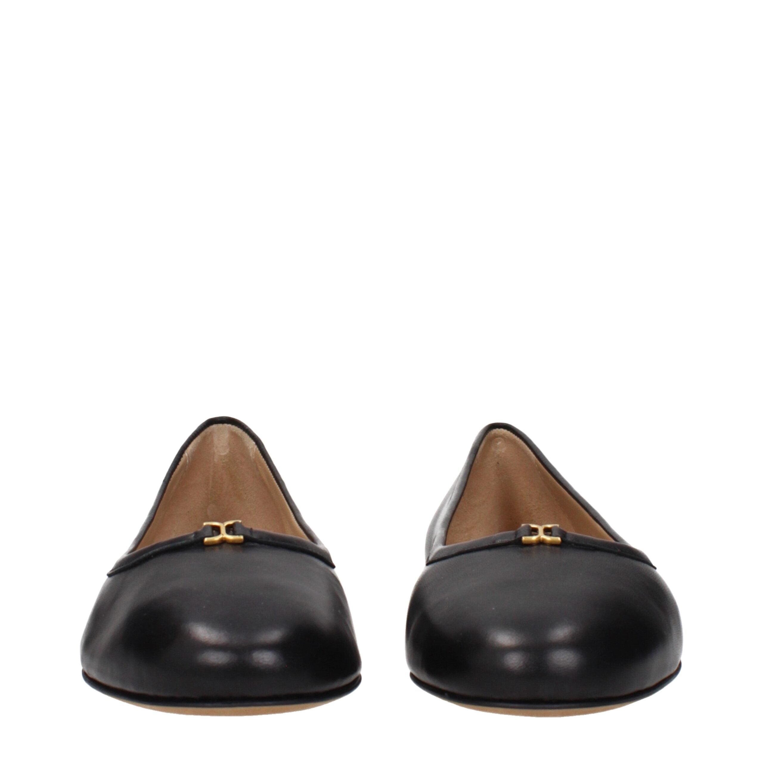 Chloé – Black Leather Ballet Flats