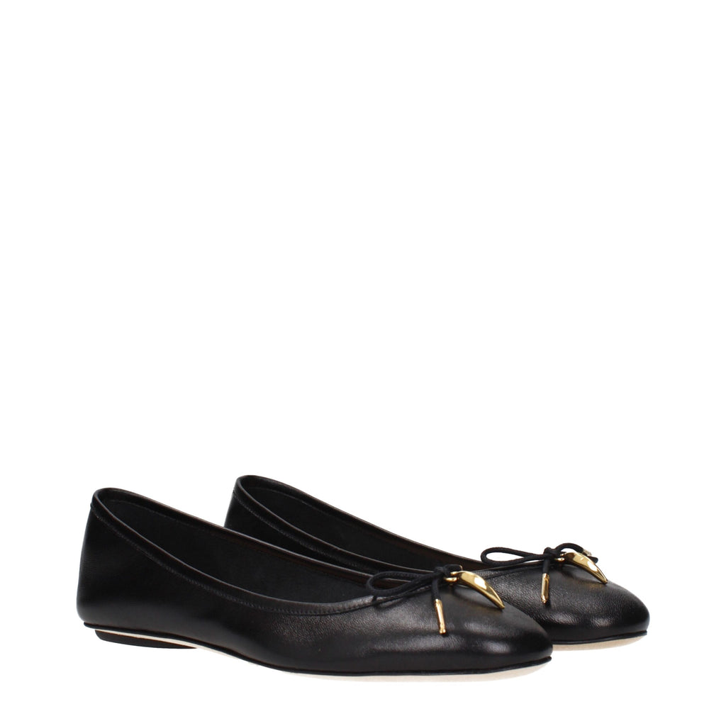 Chloé – Black Leather Ballet Flats